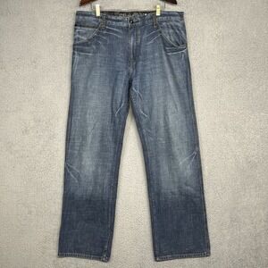 Vintage Levis Silvertab Baggy Jeans Mens 36 x 33 Straight Dark Flap Pockets Y2K